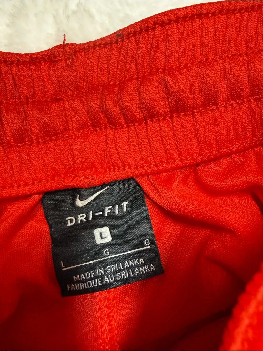 Nike Red Boys' Athletic Shorts with Dark Red Side Panels